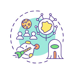 alien life icon, alien life vector illustration-simple illustration of alien life, perfect for alien life logos and icons