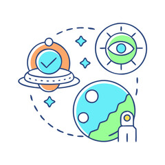 alien life icon, alien life vector illustration-simple illustration of alien life, perfect for alien life logos and icons