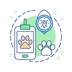 animal tracker icon, animal tracker vector illustration-simple illustration of animal tracker, perfect for animal tracker logos and icons