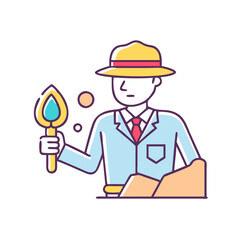 archaeologist icon, archaeologist vector illustration-simple illustration of archaeologist, perfect for archaeologist logos and icons