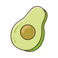 avocado icon, avocado vector illustration-simple illustration of avocado, perfect for avocado logos and icons