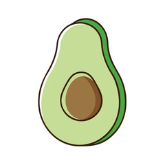avocado icon, avocado vector illustration-simple illustration of avocado, perfect for avocado logos and icons