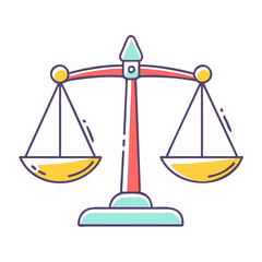 balance scale icon, balance scale vector illustration-simple illustration of balance scale, perfect for balance scale logos and icons