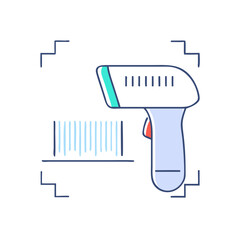 barcode scanner icon, barcode scanner vector illustration-simple illustration of barcode scanner, perfect for barcode scanner logos and icons