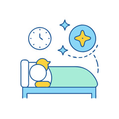 bedtime icon, bedtime vector illustration-simple illustration of bedtime, perfect for bedtime logos and icons