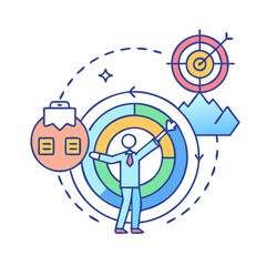 business goals icon, business goals vector illustration-simple illustration of business goals, perfect for business goals logos and icons