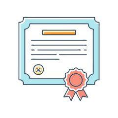 certificate icon, certificate vector illustration-simple illustration of certificate, perfect for certificate logos and icons