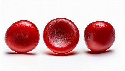 003-050-126--Erythroverse-- Red blood cells navigating a fictional bloodstream world. Isolate with white (3)