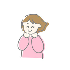 すみれさん　にっこり　女性