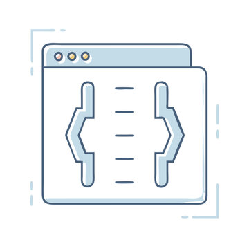 code brackets icon, code brackets vector illustration-simple illustration of code brackets, perfect for code brackets logos and icons