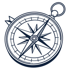 Broken Compass Pointing Toward “Loss” on Transparent Background. Perfect for: Economic Navigation Reports, Crisis Strategy Guides