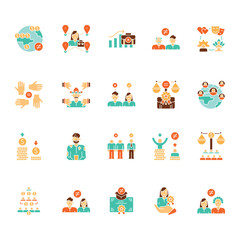 Fototapeta premium Social inequality color line icon for digital and print projects.