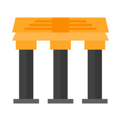 Brandenburg Gate flat icon
