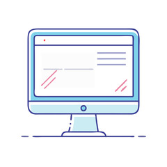 computer monitor icon, computer monitor vector illustration-simple illustration of computer monitor, perfect for computer monitor logos and icons