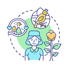 conservationist icon, conservationist vector illustration-simple illustration of conservationist, perfect for conservationist logos and icons