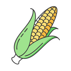 corn on the cob icon, corn on the cob vector illustration-simple illustration of corn on the cob, perfect for corn on the cob logos and icons