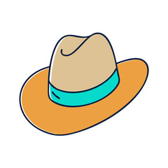 country hat icon, country hat vector illustration-simple illustration of country hat, perfect for country hat logos and icons