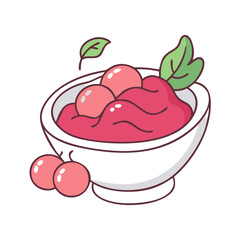 cranberry sauce icon, cranberry sauce vector illustration-simple illustration of cranberry sauce, perfect for cranberry sauce logos and icons