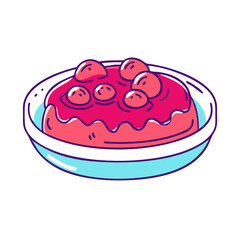 cranberry sauce icon, cranberry sauce vector illustration-simple illustration of cranberry sauce, perfect for cranberry sauce logos and icons