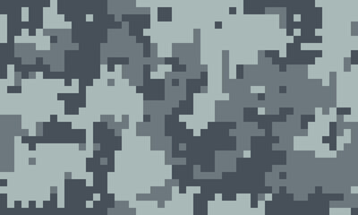Abstract digital camouflage pattern in shades of grey.  Perfect for backgrounds, textiles, or militarythemed designs.