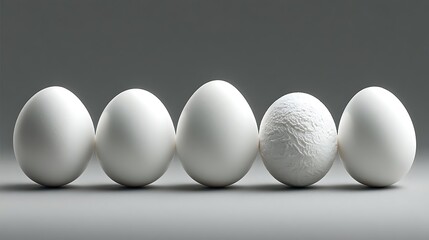 A visual comparison of fresh and aged eggs.