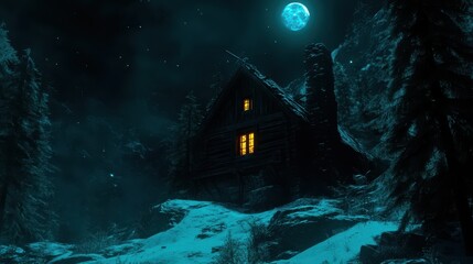 halloween night scene