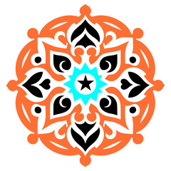 Exquisite floral mandala adorned with vibrant artistic symmetry and refined geometric refinement