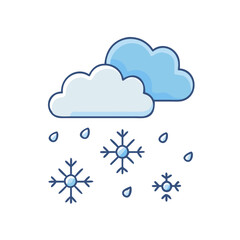 falling snow icon, falling snow vector illustration-simple illustration of falling snow, perfect for falling snow logos and icons