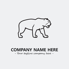 Obraz premium Phanter illustration black and white for logo company vector image 