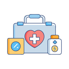 first aid kit icon, first aid kit vector illustration-simple illustration of first aid kit, perfect for first aid kit logos and icons