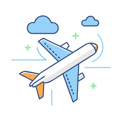 Naklejka premium flight icon, flight vector illustration-simple illustration of flight, perfect for flight logos and icons