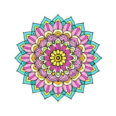 floral mandala icon, floral mandala vector illustration-simple illustration of floral mandala, perfect for floral mandala logos and icons