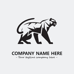 Phanter illustration black and white for logo company vector image
