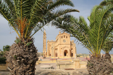 Obraz premium The Ta 'Pinu basilica is located near the village of Gharb on the island of Gozo in Malta and belongs to the Diocese of Gozo