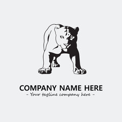 Obraz premium Phanter illustration black and white for logo company vector image 