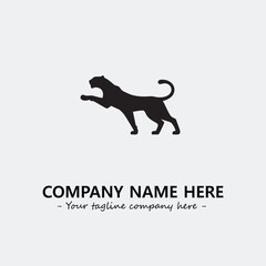 Phanter illustration black and white for logo company vector image
