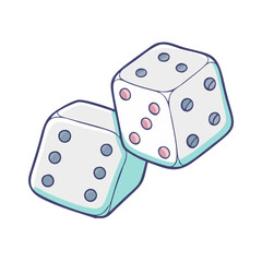 fuzzy dice icon, fuzzy dice vector illustration-simple illustration of fuzzy dice, perfect for fuzzy dice logos and icons