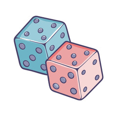 fuzzy dice icon, fuzzy dice vector illustration-simple illustration of fuzzy dice, perfect for fuzzy dice logos and icons