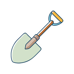 garden shovel icon, garden shovel vector illustration-simple illustration of garden shovel, perfect for garden shovel logos and icons