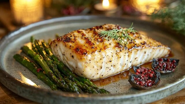 grilled halibut with maple-mustard glaze video canadian seafood