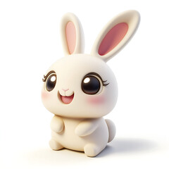 Cute bunny rabbit cartoon illustration kawaii easter bunny character design adorable animal pet toy art