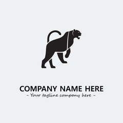 Phanter illustration black and white for logo company vector image
