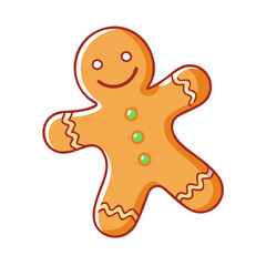 gingerbread man icon, gingerbread man vector illustration-simple illustration of gingerbread man, perfect for gingerbread man logos and icons