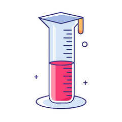 graduated cylinder icon, graduated cylinder vector illustration-simple illustration of graduated cylinder, perfect for graduated cylinder logos and icons