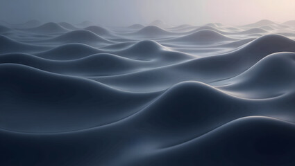 Obraz premium Sophisticated Modern Abstract Waves with Seamless Dark Gray Blend Background