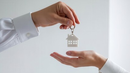 Passing of house keys representing ownership transfer in real estate deals