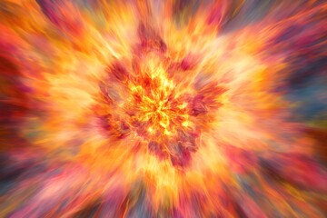 Vibrant explosion of colors with abstract swirl effects