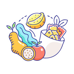 healthy snack icon, healthy snack vector illustration-simple illustration of healthy snack, perfect for healthy snack logos and icons
