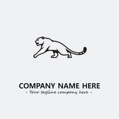 Phanter illustration black and white for logo company vector image
