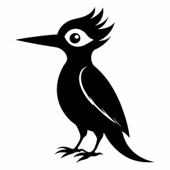 Elegant Woodpecker Silhouette Vector Art
